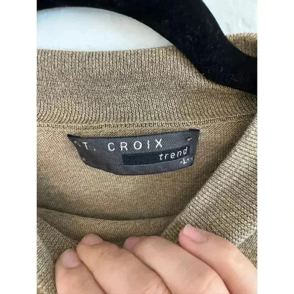 St. Croix Classic Long-sleeve Mock Turtleneck in Techno-Cotton -Size L - Picture 2 of 3